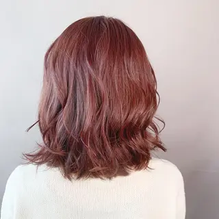 ミディアム カラー 福森 みずきのヘアスタイル
