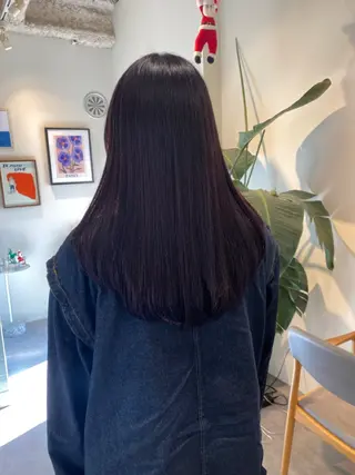 セミロング カラー 当日予約大歓迎💗 依田瑞希のヘアスタイル