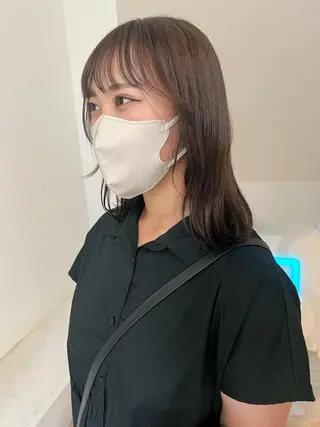 ミディアム カラー 顔周りカット/透明感 カラー✂️MEIのヘアスタイル