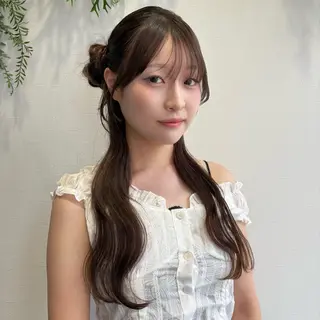 ロング ヘアアレンジ VIEW Shinsaibashi所属・小顔顔周りカット/ ヘアアレンジ/ほのかのヘアスタイル