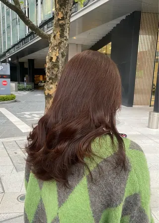 セミロング カットモデル/ 透明感ヘア/成瀬裕介のヘアスタイル