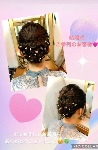 ミディアム ヘアアレンジ 橋口 由佳子のマツエク・マツパデザイン