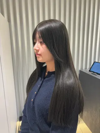 ロング カラー パーマ ヘアアレンジ 押切 響　のヘアスタイル