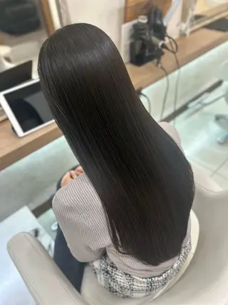 ロング パーマ 艶質改善/縮毛矯正 ササキナツミのヘアスタイル