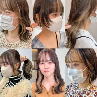 ミディアム カラー インナーカラー/レイ ヤーカット♡/マキシのヘアスタイル