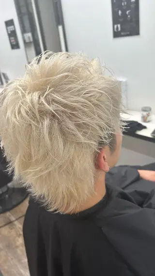 ショート カラー メンズ 名古屋栄/ブリーチ/ ボブ🧃木下桃嘉のヘアスタイル