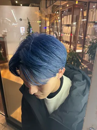 ミディアム カラー メンズ こじま しょういちのヘアスタイル