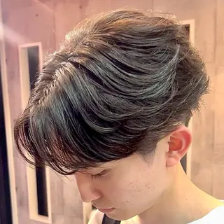 ミディアム パーマ ヘアアレンジ メンズ 相模大野🔥メンズ パーマ専門🔥のヘアスタイル