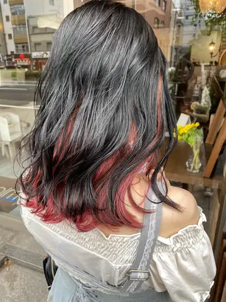 セミロング カラー 日比 貴大/ minim hairのヘアスタイル