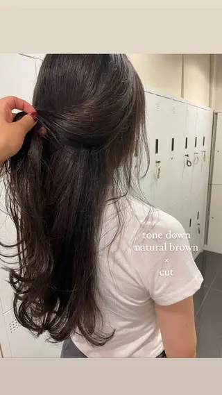 ロング カラー パーマ/ボブ/ ヘルシーカラー/風花のヘアスタイル