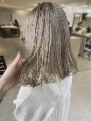 セミロング カラー SOURCE 茨木のヘアスタイル