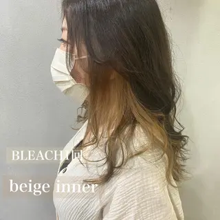 セミロング カラー 舟橋 りんかのヘアスタイル