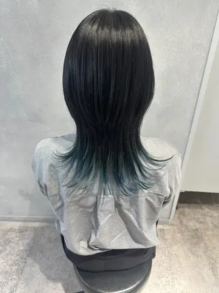 セミロング カラー 唐澤 千尋のヘアスタイル