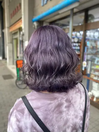 ミディアム ゆぴ☾‪/推しカラー /ハイトーンのヘアスタイル