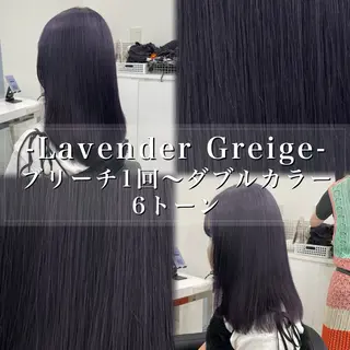 ロング カラー ヘアアレンジ 🫧透明感ラベンダー 似合わせ🫧あい🫧のヘアスタイル