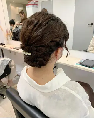 セミロング カラー ヘアアレンジ 代表🎀 ふわモテ愛 され髪🩷yumiのヘアスタイル