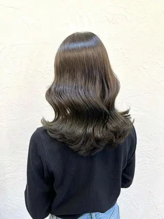 ミディアム カラー ヘアアレンジ レイヤー/透明感 🍃鈴木裕介のヘアスタイル