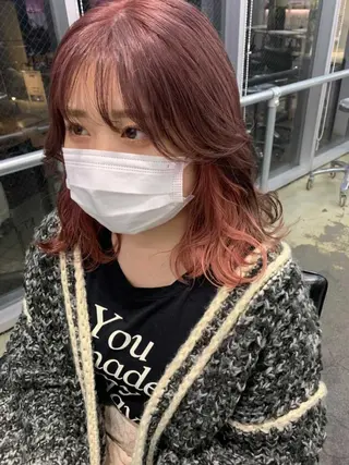 セミロング カラー 💗💗韓国レイヤー yu-ki💗💗のヘアスタイル