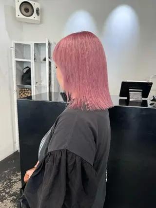 ミディアム カラー ヘアアレンジ 艶ハイトーン/ヘア アレンジAYAKAのヘアスタイル