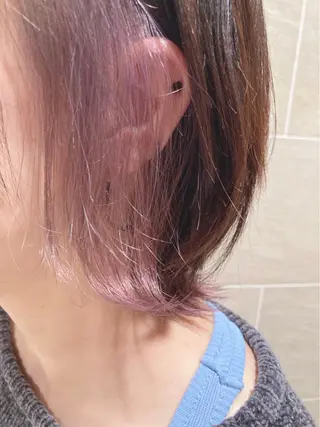 ミディアム カラー 宮原 佳苗のヘアスタイル