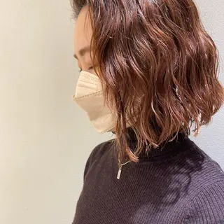 ミディアム パーマ 骨格診断/似合わせ カットあさみななこのヘアスタイル