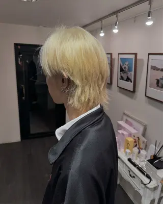 ミディアム カラー ヘアアレンジ メンズ Levi所属・梶山 真緒のヘアスタイル