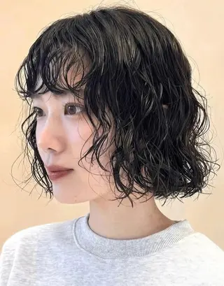 ショート パーマ ボブパーマ/似合わせ /池袋/あつしのヘアスタイル