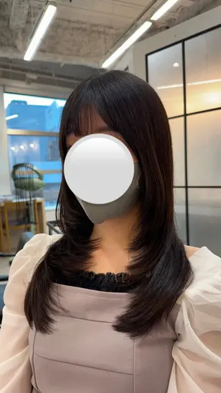 ロング ガレリアエレガンテ　サカエテン所属・田中俊　縮毛矯正 髪質改善のヘアスタイル