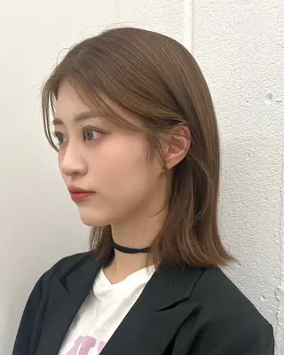 ミディアム カラー nendo_hair所属・オリーブ/透明感 カラー/sonokaのヘアスタイル