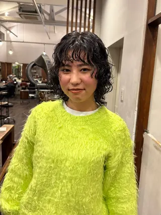 ミディアム パーマ MOK大阪梅田店 Asahiのヘアスタイル