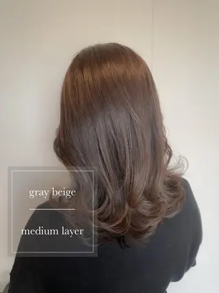 セミロング カラー ヘアアレンジ topstylist 芳賀みなみのヘアスタイル