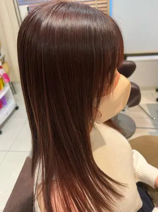 セミロング カラー なつな/ 透明感カラーのヘアスタイル