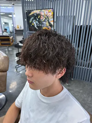 パーマ メンズ KING of hair by NOISM所属・梅田/メンズカット/ パーマ/秋本 大智のヘアスタイル