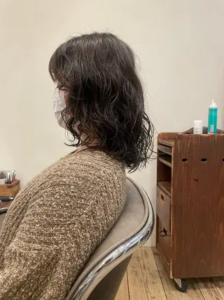 ミディアム 🍁ニュアンスパーマ .ショート🍁陸来のヘアスタイル