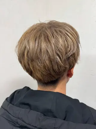 ショート カラー メンズ パーマ/ハイトーン /吉田眞のヘアスタイル