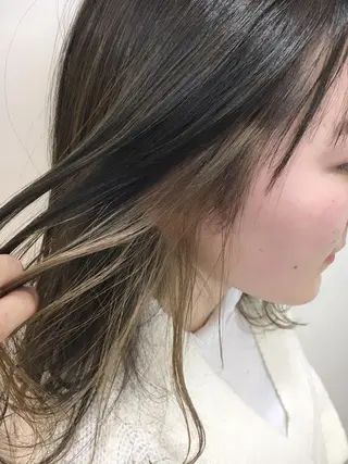 ミディアム カラー 永井 大希のヘアスタイル