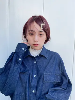 ミディアム 💖ボブ/髪質改善 顔周りレイヤー/ユイのヘアスタイル