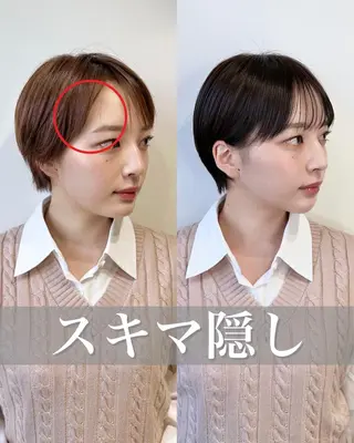 ショート カラー 女性が憧れる ショート/角田愛和のヘアスタイル