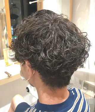 ショート パーマ メンズ 低ダメージ施術/ 🐮牛木 史裕🐮のヘアスタイル