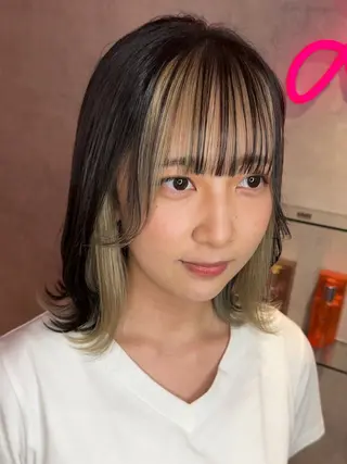 ミディアム カラー 韓国ヘア/艶カラー /田中悠佑のヘアスタイル
