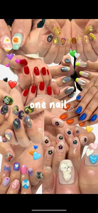 ネイル プライベートネイルサロンone nail所属・one nail 【カラフル/個性派】のネイルデザイン