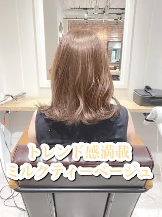 セミロング カラー 艶髪カラー 渡辺岳也のヘアスタイル