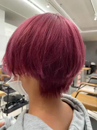 ショート カラー yu-kiハイトーン /ブリーチ無しカラーのヘアスタイル