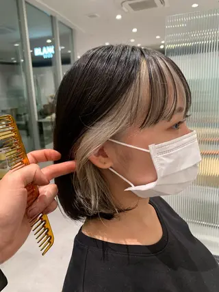 ミディアム カラー ハイトーンカラー/ インナー/木村黎🌞のヘアスタイル