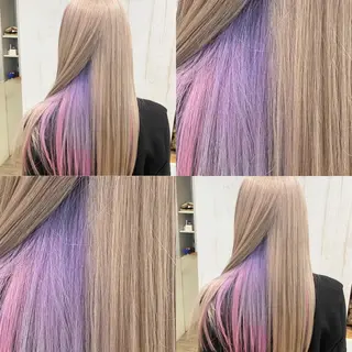 ロング カラー ハイトーン💫 エクステ💫maiのヘアスタイル