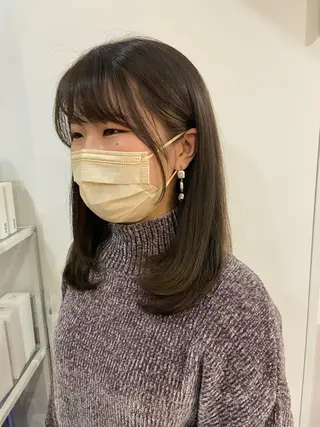 セミロング カラー 山下夕月 ショート🫧ボブのヘアスタイル