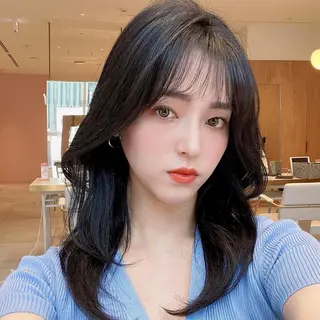 セミロング 韓国くびれレイヤー 🇰🇷はづきのヘアスタイル