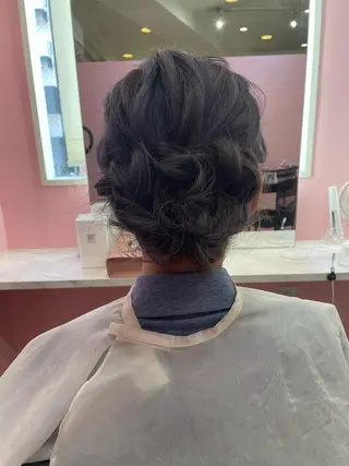 セミロング ヘアアレンジ Ria OSAKA 梅田所属・マリカ🦋韓国 ハイトーン/エクステのヘアスタイル