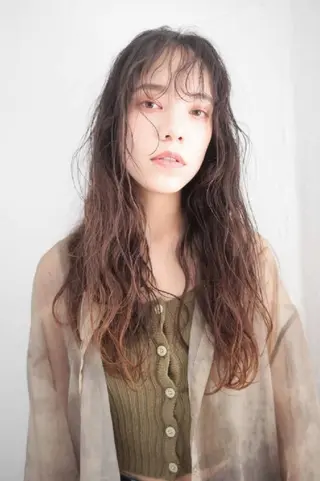 ロング パーマ 小田川 竜也のヘアスタイル