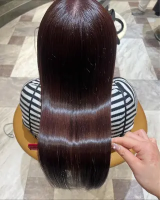 ロング 縮毛矯正/美髪カラー 松田空優哉のヘアスタイル